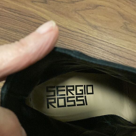 Sergio Rossi 75 Crystal Embellished Black Suede Ankle Boot. Size 38/8. - Picture 10 of 10